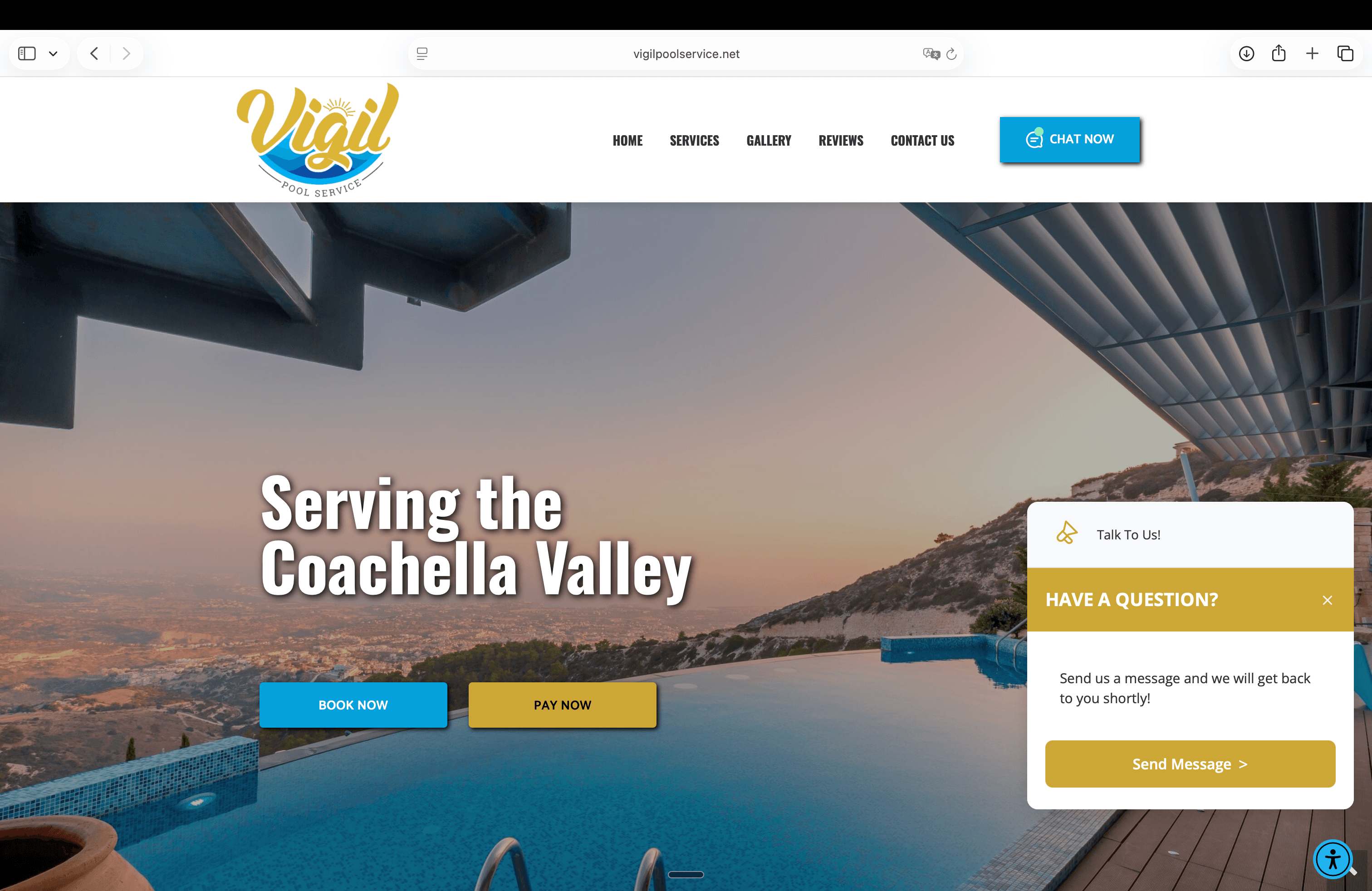 Vigil Pool Service current site